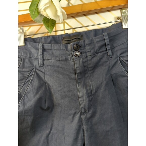 DIESLE Women's Black Gold Crop Navy Blue Skinny Buckle Sides Adjust Size 36 - Picture 7 of 9